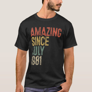 T-shirt Extraordinaire Depuis Juillet 1981 Hommes Femme 40