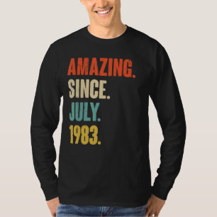 T-shirt Extraordinaire depuis juillet 1983 39 Année Vieux