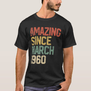 T-shirt Extraordinaire Depuis Mars 1960 60E Cadeau Anniver