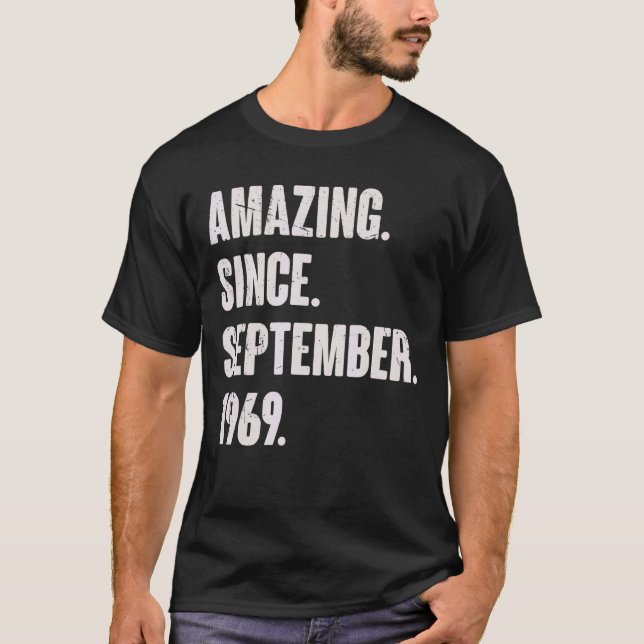 T-shirt Extraordinaire depuis septembre 1969 53 Ans 53ème  (Devant)