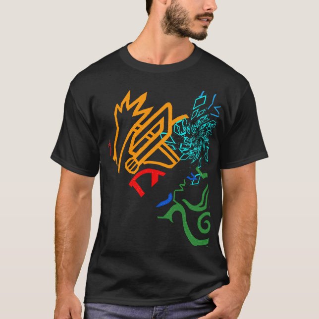 T-shirt extraordinaire d'orange du feu de Blazin (Devant)