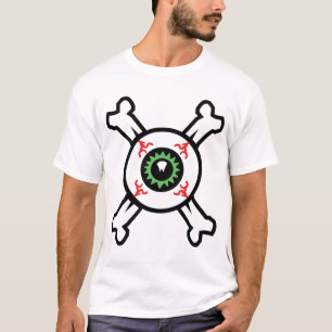 T-shirt Eyeball et Crossbones pour les arrière - plans lég