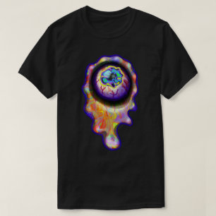T-shirt Eyeball Pleurant arc-en-ciel Larmes Graffiti Peint
