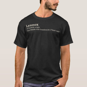 T-shirt Éymologie du nom Lennox