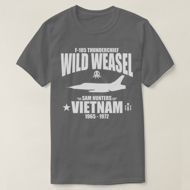 T-shirt F105 Thunderchief Wild Weasel  (Design devant)