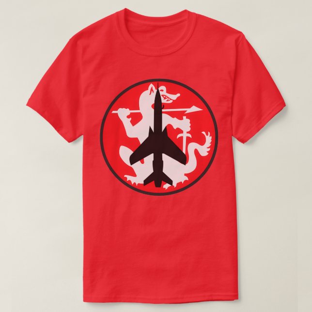 T-shirt F105G Thunderchief Wild Weasel Badge Style propre (Design devant)