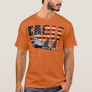 T-SHIRT F15 EAGLE FIGHER PLANE JE SHIR US FLAG