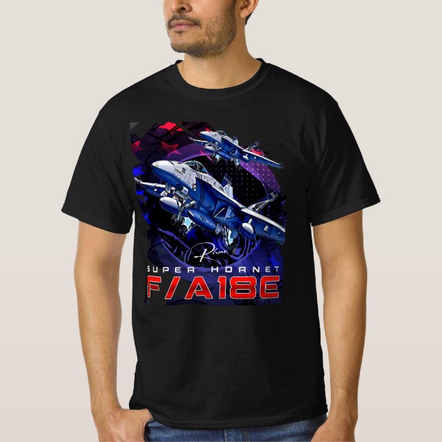 T-shirt F18 Hornet Rhino USAF US NAVY Fighter Jet (Devant)