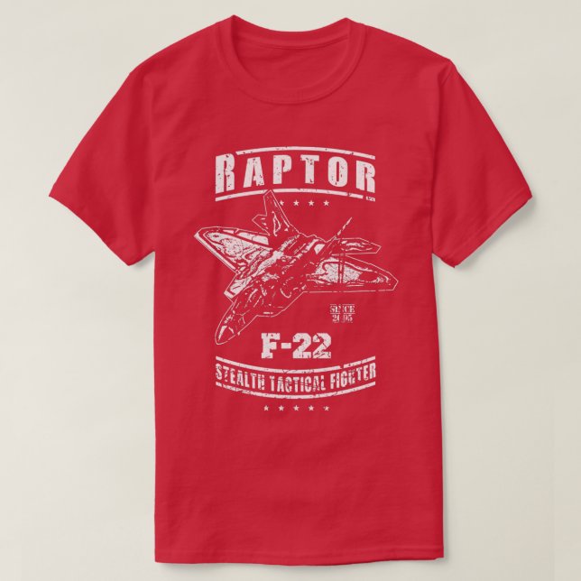 T-shirt F22 Raptor USAF Stealth Tactical Fighter Jet  (Design devant)