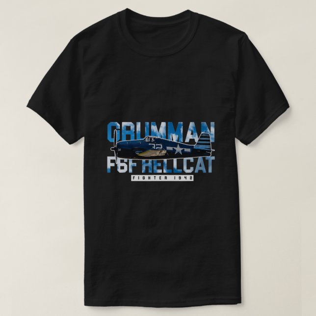 T-shirt F6F Hellcat Cadeau 2ÈME GUERRE MONDIALE Warbird Pi (Design devant)