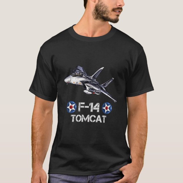 T-shirt F-14 Tomcat Fighter Jet Aviation militaire (Devant)