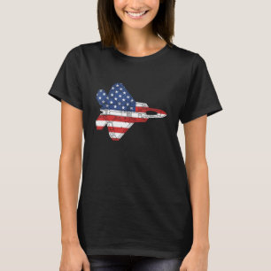 T-shirt F-22 Raptor Fighter Jet Avion Schéma Amérique
