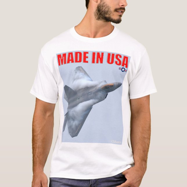 T-SHIRT F-22A RAPTOR - FAIT AUX USA (Devant)