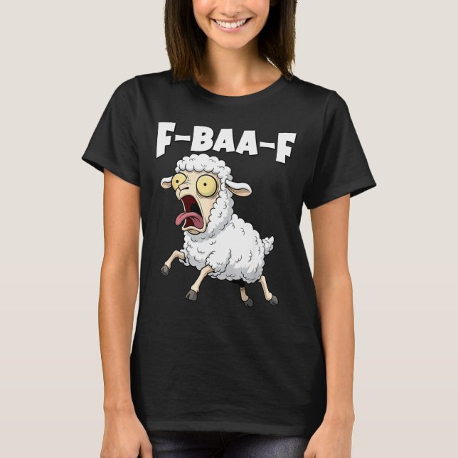 T-shirt F-baa-f Meme – Funny Screaming Meme Graphic  (Devant)