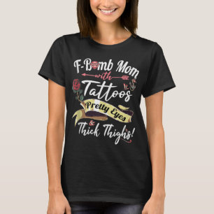 T-shirt F Bombe Maman Tatouages Jolies Yeux Épais Cute M