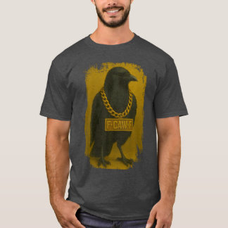 T-shirt F-Caw-F Crow Quote Black Raven Bird Humor - vintag