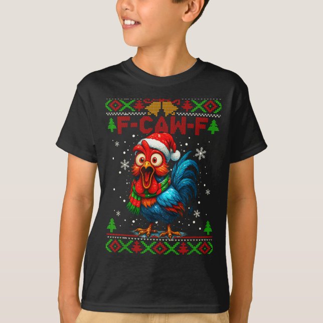 T-shirt F Caw F Rooster Funny Bird Fcawf Chicken Whisperer (Devant)