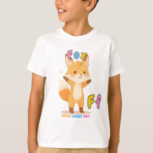 T-shirt "F est pour Fox" Alphabet Tee - Croissance tous le