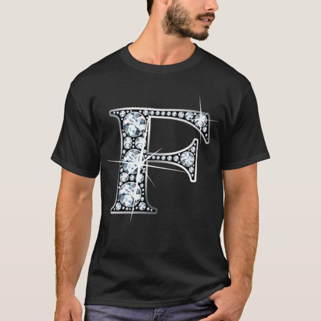 T-shirt "F" Faux-"Diamond Bling" (Devant)