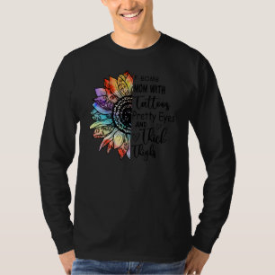T-shirt F Maman Bombe Avec Tatouages Jolies Yeux Tatouage