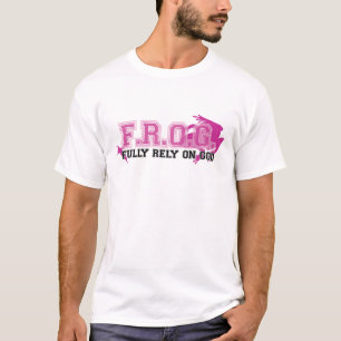 T-shirt F.R.O.G. - Comptez entièrement sur Dieu (le rose)