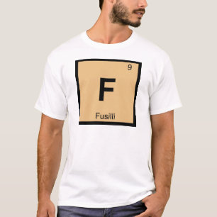 T-shirt F - Symbole de table périodique de chimie des pâte
