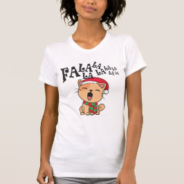 T-shirt Fa La La La La Christmas Chant de chat | Chemise