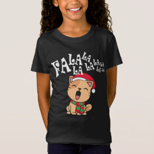 T-Shirt Fa La La La La Christmas Chat chantant Jersey Shir