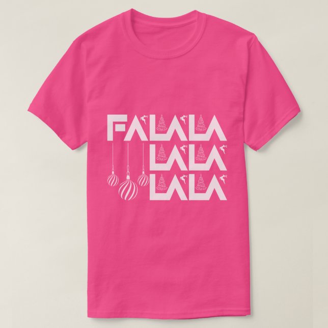 T-shirt Fa La La La La" Modern Graphic Christmas (Design devant)