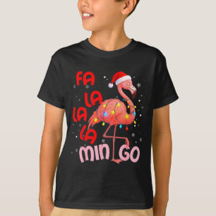 T-shirt Fa La La La Mingo Flamingo Noël Hommes Femmes Enfa