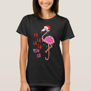 T-shirt Fa La La La Mingo Flamingo Pour Noël Xmas