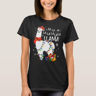 T-shirt Fa La La Llama Noël drôle