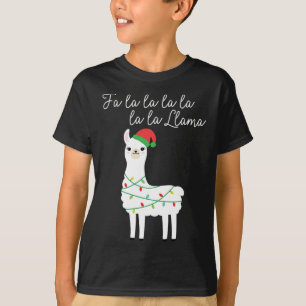 T-shirt Fa Lalalalalala Llama Funny Christmas Men Women