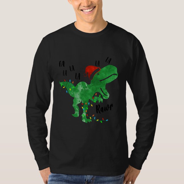 T-shirt Fa Ra Rawr Dinosaur Drôle TRex Noël (Devant)