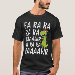T-shirt Fa Ra Rawr Dinosaur T Rex Xmas Lumières Dinosaur
