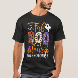 T-shirt Fab Boo Lous Phlebotomist Boo Ghost Halloween Phra