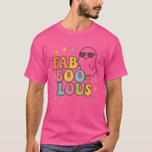 T-shirt Fab-BOO-lous Retro Halloween design de fantôme