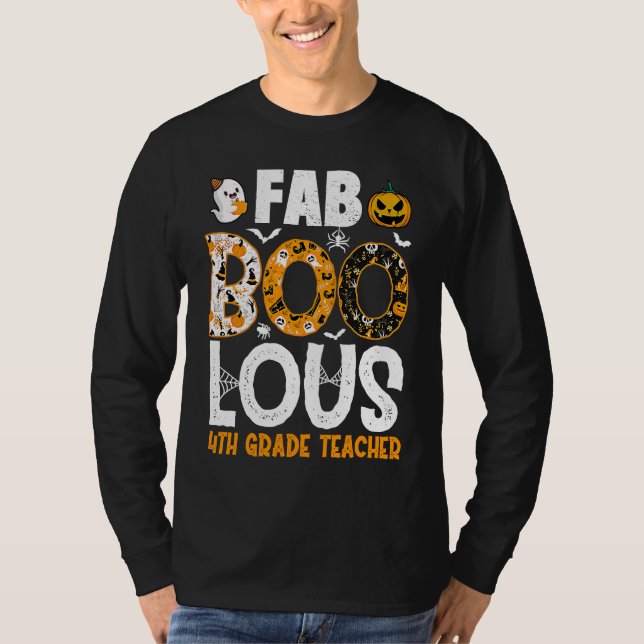 T-shirt Faboolous 4th Grade Teacher Spooky Teacher Hallowe (Devant)