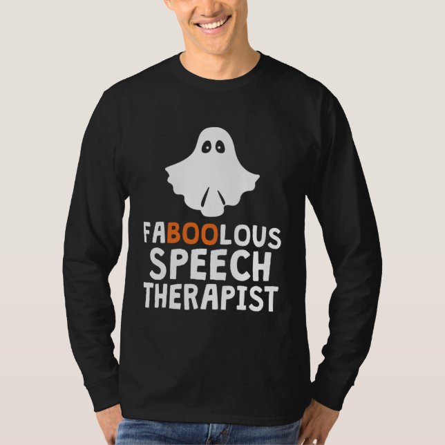 T-shirt Faboolous Fabulous Speech Therapist Teacher Hallow (Devant)