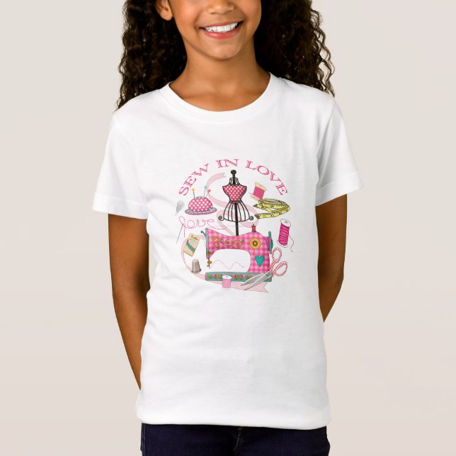 T-Shirt Fabricants de vêtements - Coudre dans l'amour, cou (Devant)