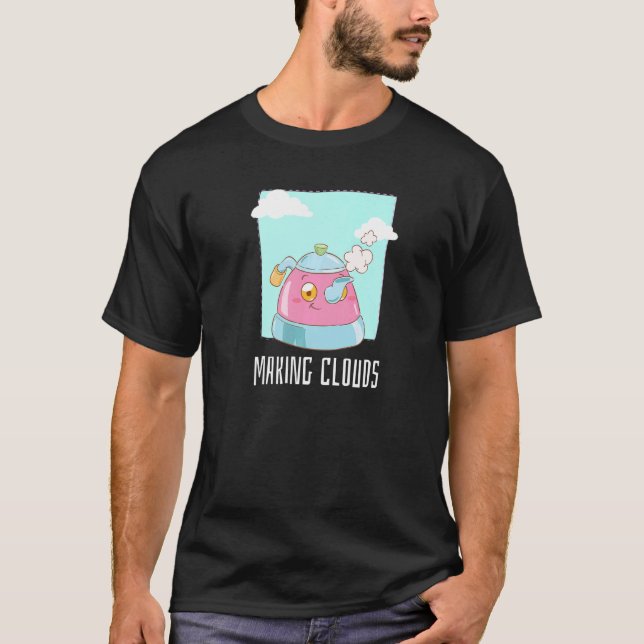 T-shirt Fabrication de nuages Teapot Kettle Steam (Devant)
