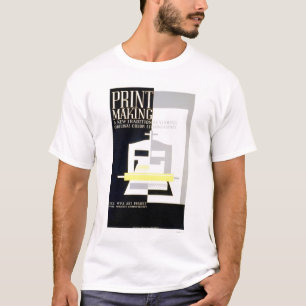 T-shirt Fabrication d'impression couleur WPA 1938