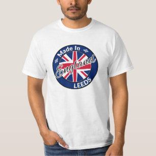 T-shirt Fabriqué à Leeds Angleterre Union Jack Drapeau
