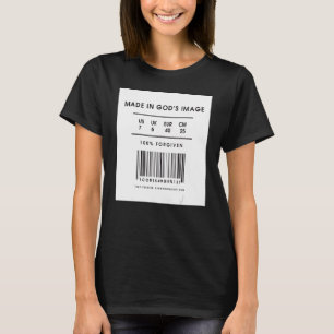 T-shirt Fabriqué à l'image de Dieu 100% Étiquette pardonné