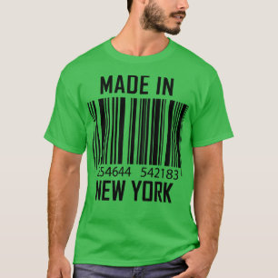 T-shirt Fabriqué à New York Code barre amusant