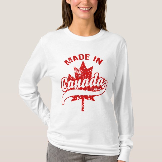 T-shirt Fabriqué Au Canada (Devant)