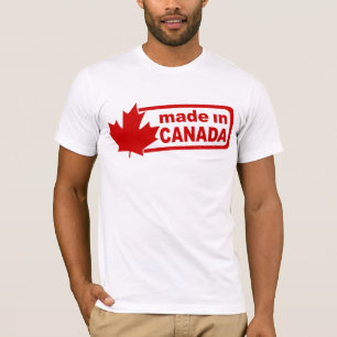 T-shirt Fabriqué au Canada - la chemise d'hommes blancs