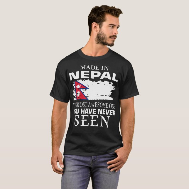 T-shirt Fabriqué au Népal le plus impressionnant non (Devant entier)