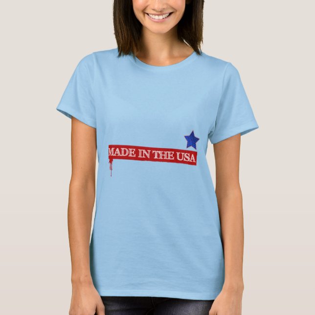 T-shirt Fabriqué aux Etats-Unis avec étoile (Devant)