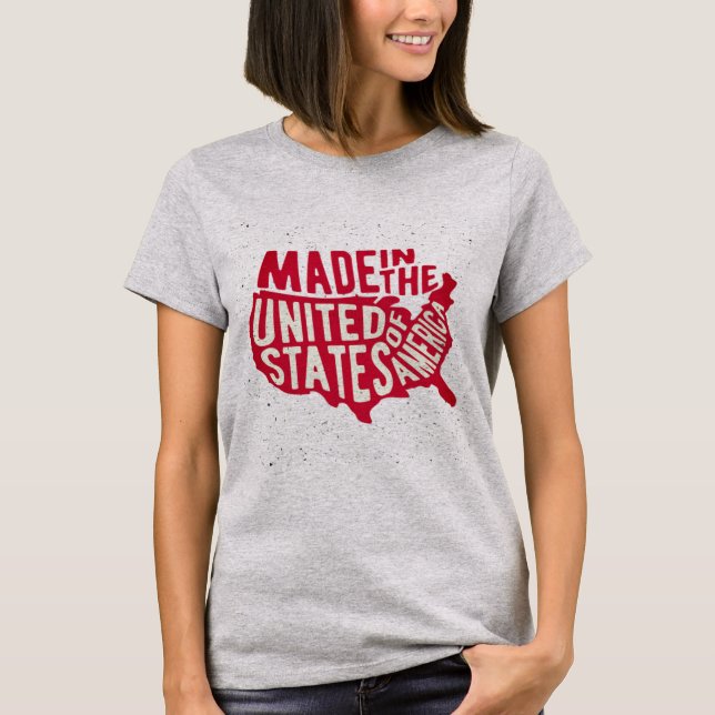 T-shirt Fabriqué Aux États-Unis D'Amérique (Devant)